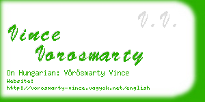 vince vorosmarty business card